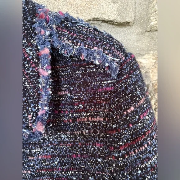 Zara Tweed Fringe Hem Blazer - Picture 6 of 17